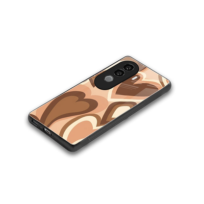 Cocoa Heartbeat stylish phone case for vivo v40e | glossy glass and slim fit