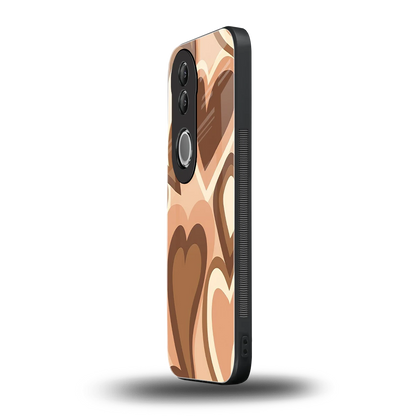 Cocoa Heartbeat vivo v50 mobile cover | shockproof glass phone case