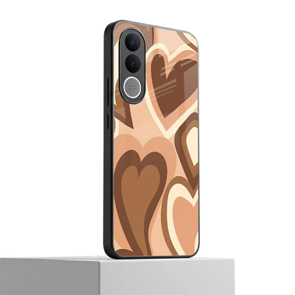 Cocoa Heartbeat vivo v70 fe mobile cover | shockproof glass phone case