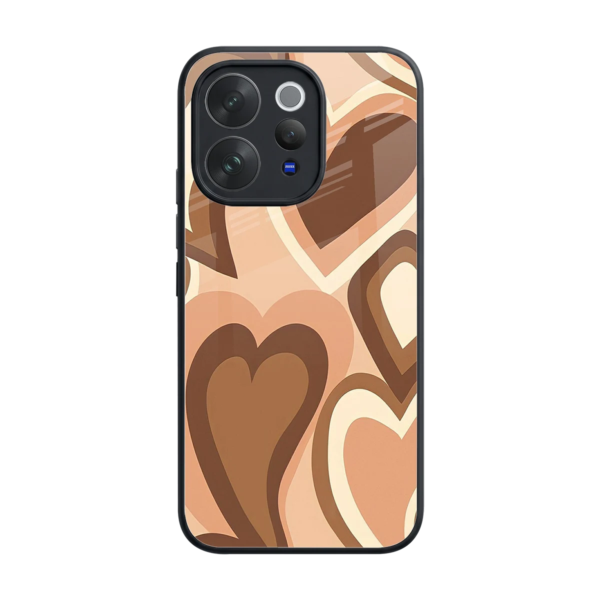 Cocoa Heartbeat back phone cover | glass case for vivo v70