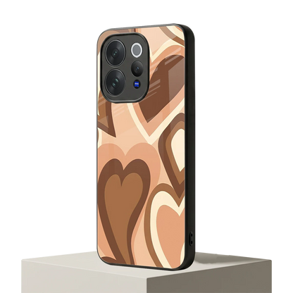 Cocoa Heartbeat vivo v70 mobile cover | shockproof glass phone case
