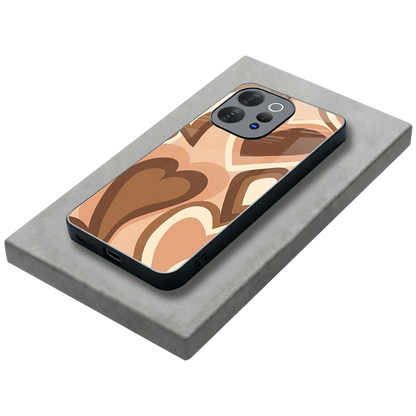 Cocoa Heartbeat stylish phone case for vivo v70 elite | glossy glass and slim fit
