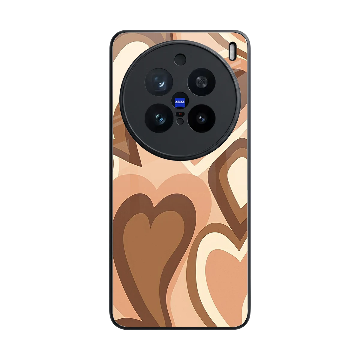 Cocoa Heartbeat back phone cover | glass case for vivo x200 pro