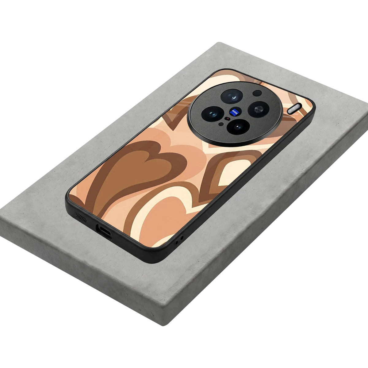 Cocoa Heartbeat stylish phone case for vivo x200 pro | glossy glass and slim fit