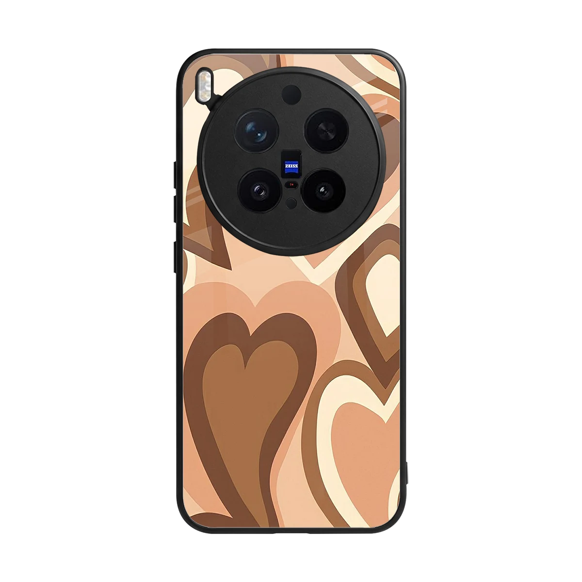 Cocoa Heartbeat back phone cover | glass case for vivo x300 pro