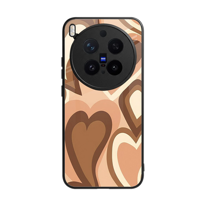 Cocoa Heartbeat back phone cover | glass case for vivo x300 pro