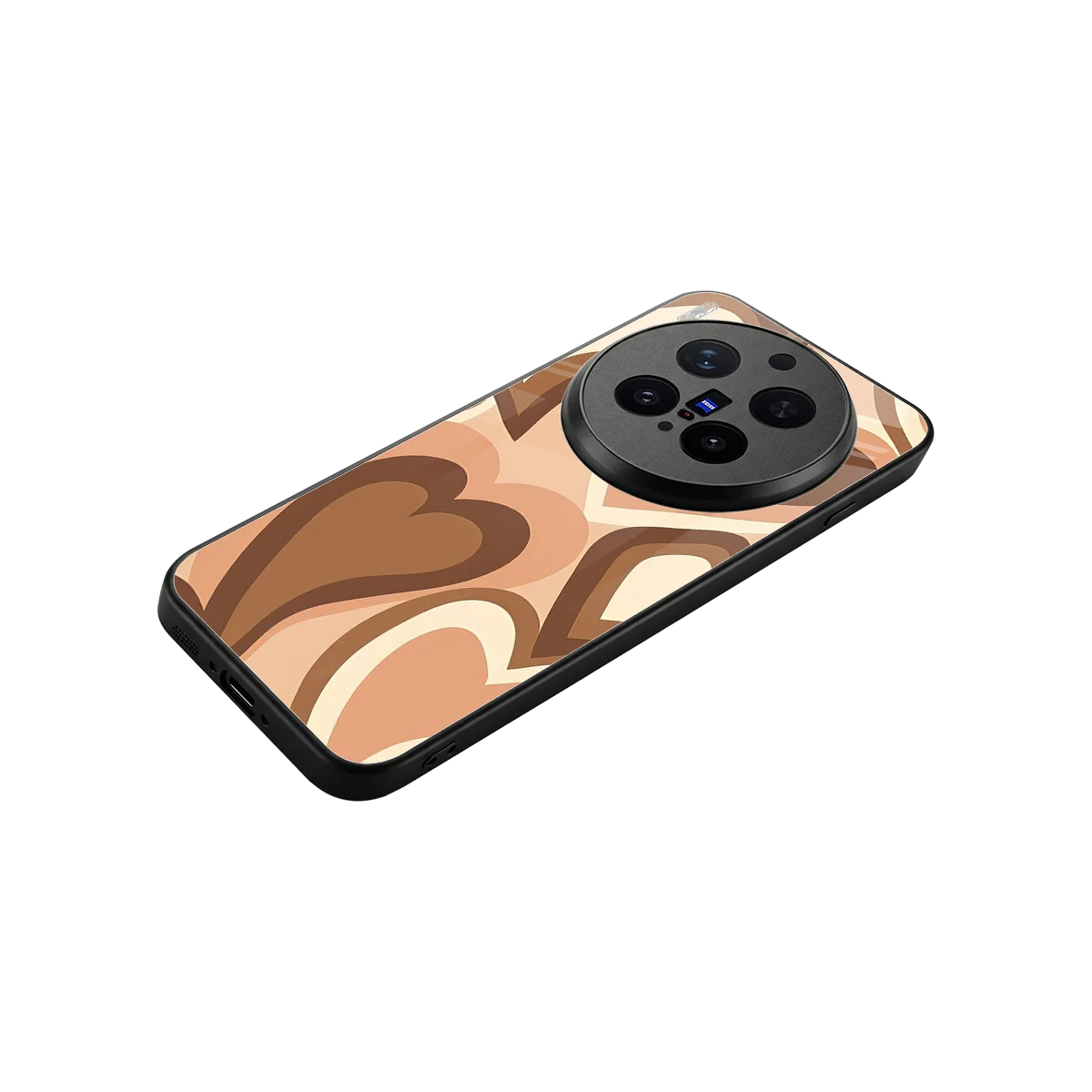 Cocoa Heartbeat stylish phone case for vivo x300 pro | glossy glass and slim fit