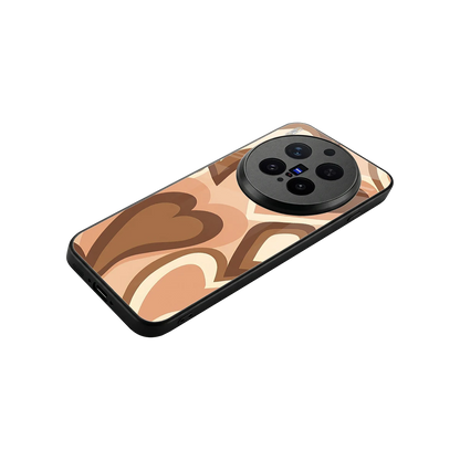 Cocoa Heartbeat stylish phone case for vivo x300 pro | glossy glass and slim fit