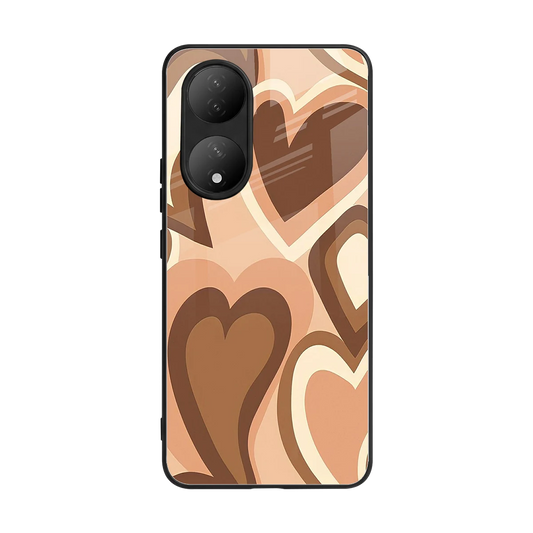 Cocoa Heartbeat back phone cover | glass case for Vivo-y100