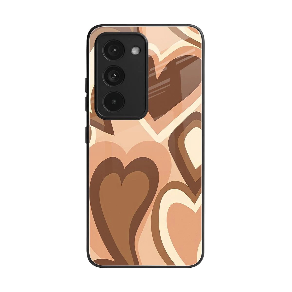Cocoa Heartbeat back phone cover | glass case for redmi 15 5g