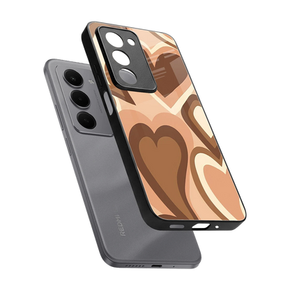 Cocoa Heartbeat sleek redmi 15 5g cover with tempered glass back and TPU edges