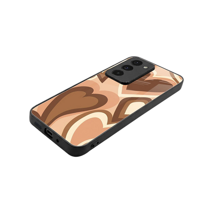 Cocoa Heartbeat stylish phone case for redmi 15 5g | glossy glass and slim fit