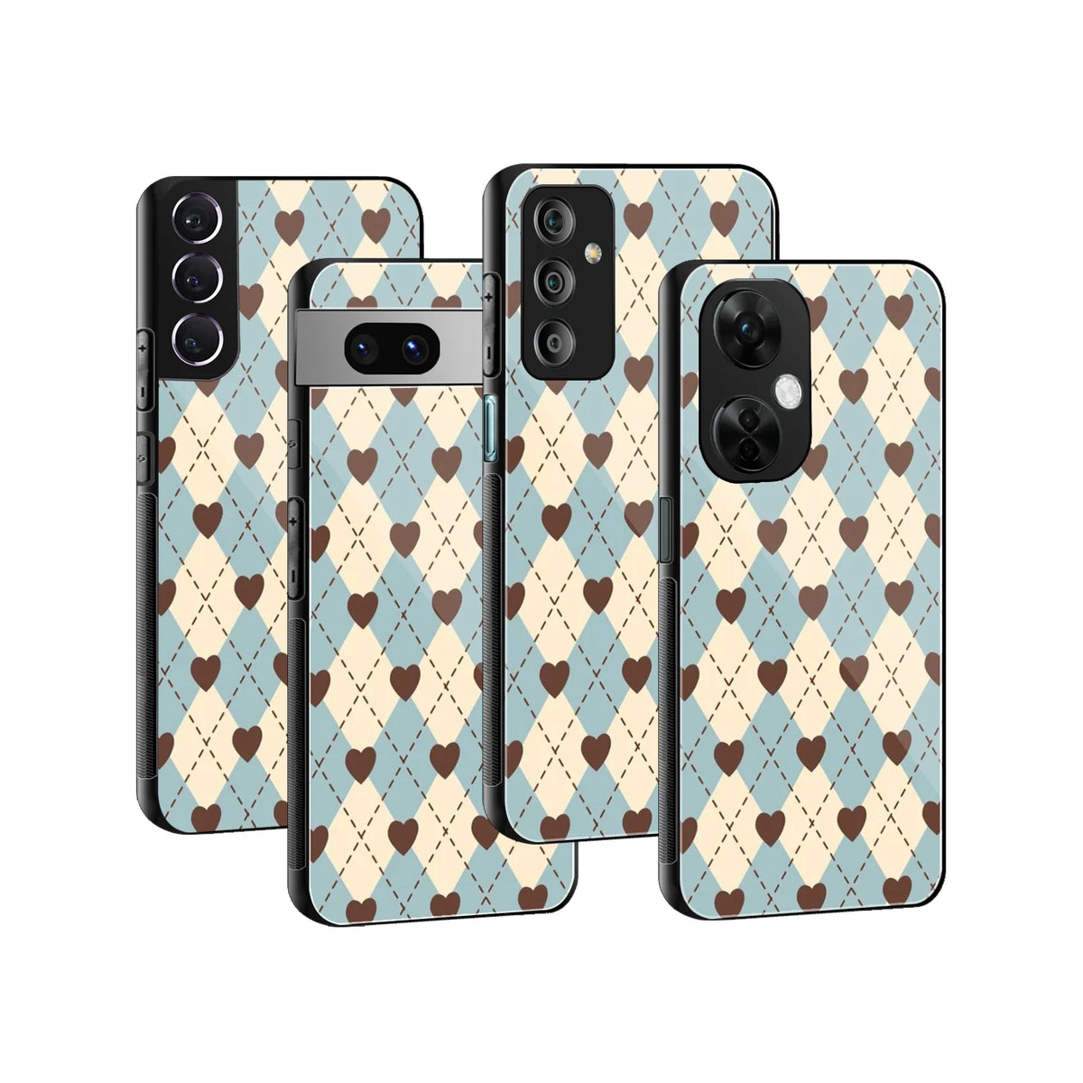 Stylish Glass Back Case for All Smartphones iPhone, Samsung, OnePlus, Pixel, Redmi, Oppo, Vivo, Motorola