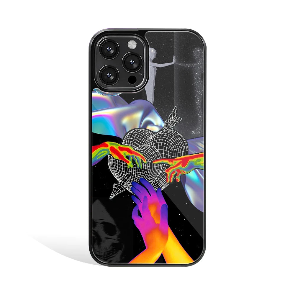 Premium Glass Back Mobile Phone Cover for iPhone, Samsung, OnePlus, Google Pixel, Redmi, Oppo, Vivo & Realme
