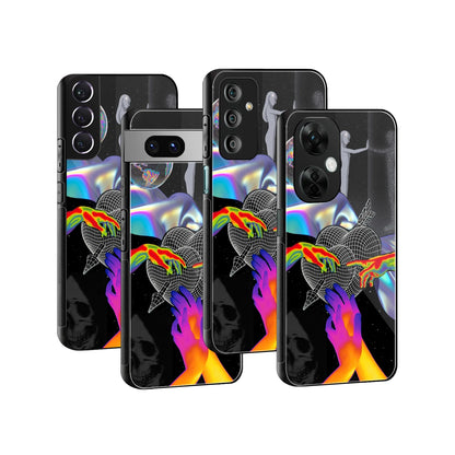 Stylish Glass Back Case for All Smartphones iPhone, Samsung, OnePlus, Pixel, Redmi, Oppo, Vivo, Motorola
