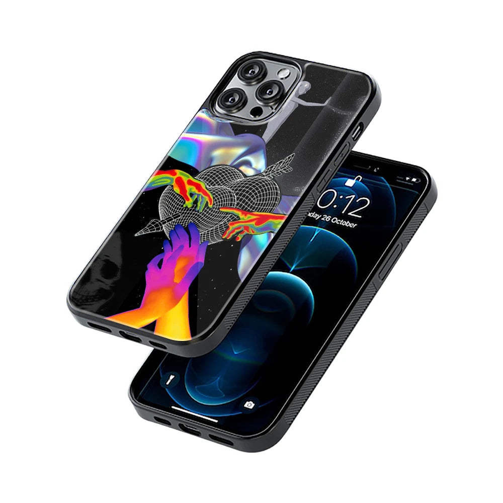 Protective Glass Back Phone Case Compatible with iPhone, Samsung, OnePlus, Pixel & More