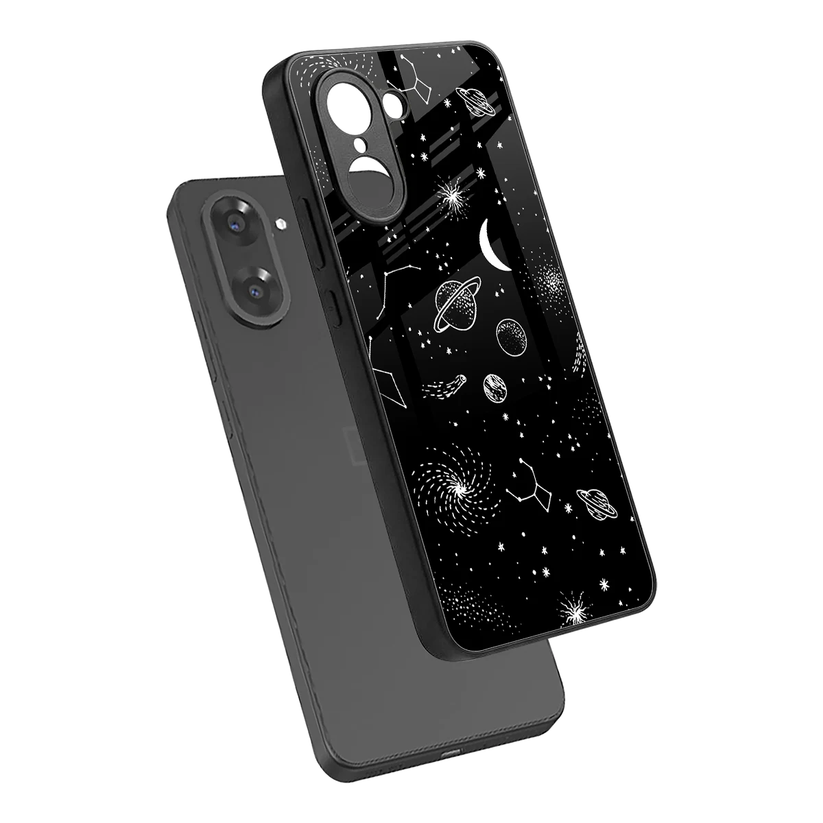 Cosmic Dreams sleek oneplus nord ce5 5g cover with tempered glass back and TPU edges