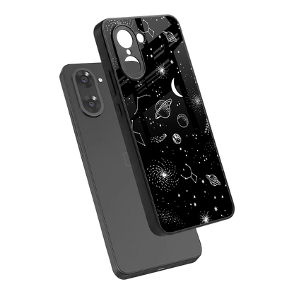 Cosmic Dreams sleek oneplus nord ce5 5g cover with tempered glass back and TPU edges
