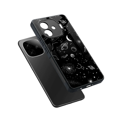 Cosmic Dreams sleek iqoo neo 10r 5g cover with tempered glass back and TPU edges