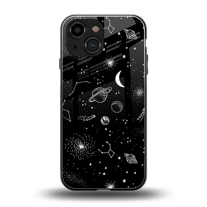 Cosmic Dreams back phone cover | glass case for iphone 13 mini