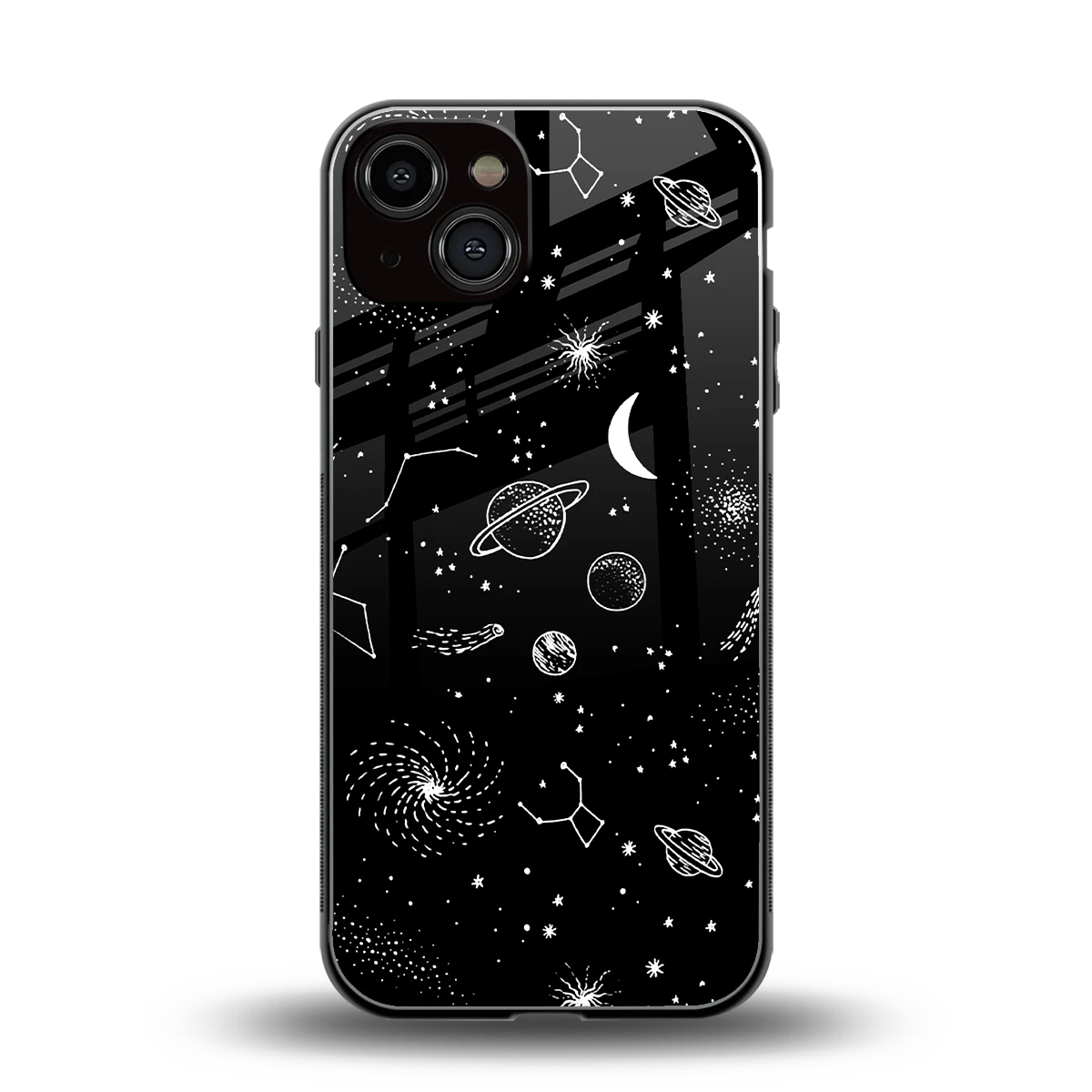 Cosmic Dreams back phone cover | glass case for iphone 14