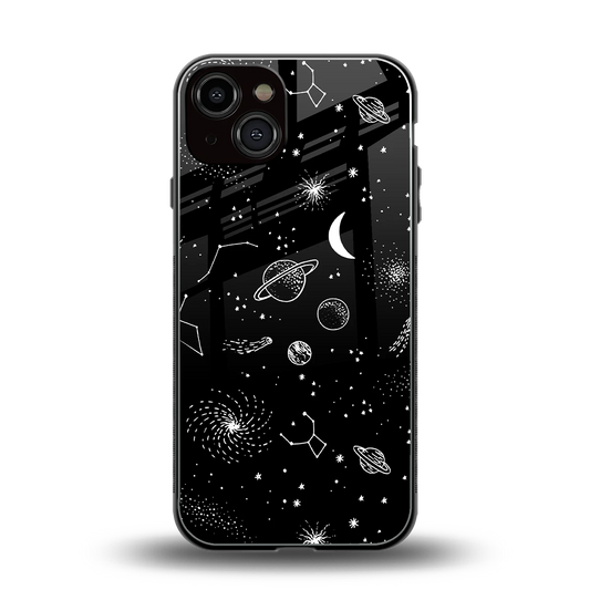 Cosmic Dreams back phone cover | glass case for iphone 14