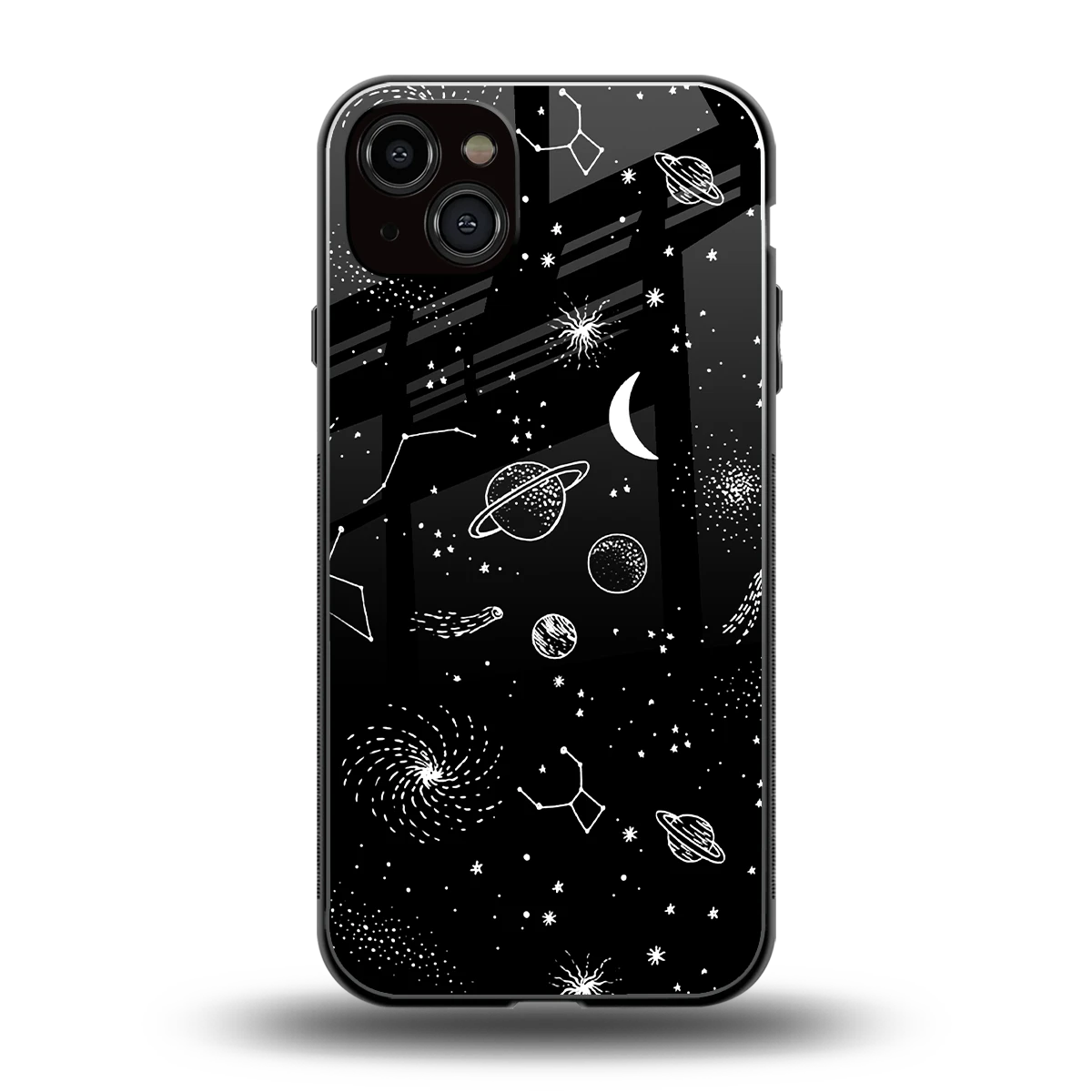 Cosmic Dreams back phone cover | glass case for iphone 15 plus