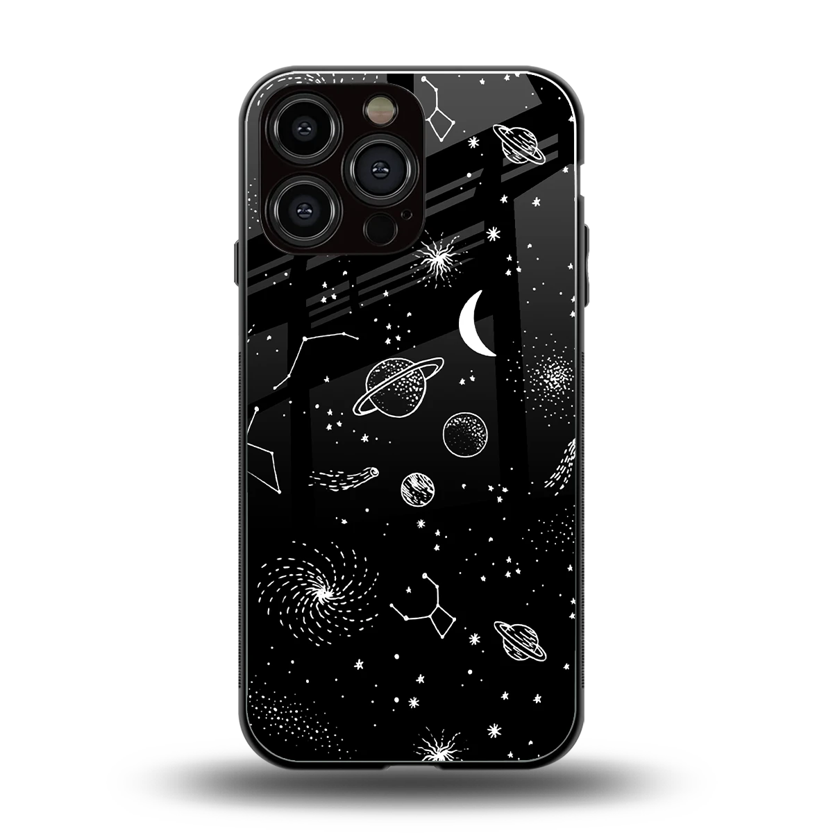 Cosmic Dreams back phone cover | glass case for iphone 15 pro max