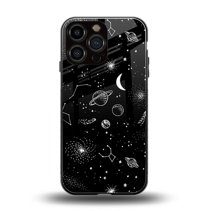 Cosmic Dreams back phone cover | glass case for iphone 15 pro max