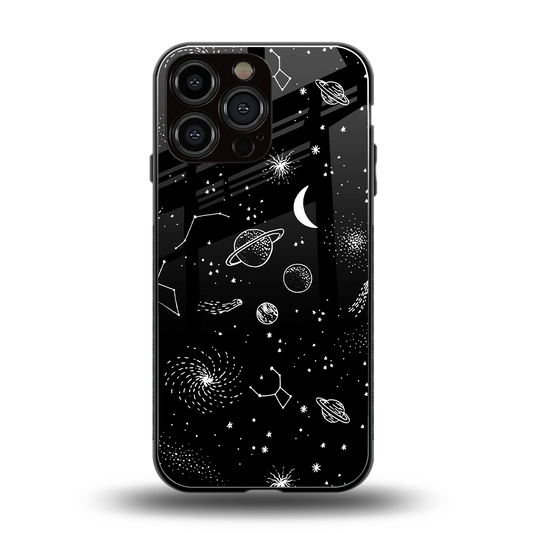 Cosmic Dreams back phone cover | glass case for iphone 15 pro max