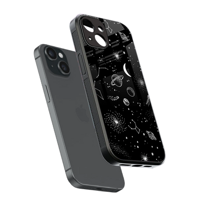 Cosmic Dreams sleek iphone 15 cover with tempered glass back and TPU edges