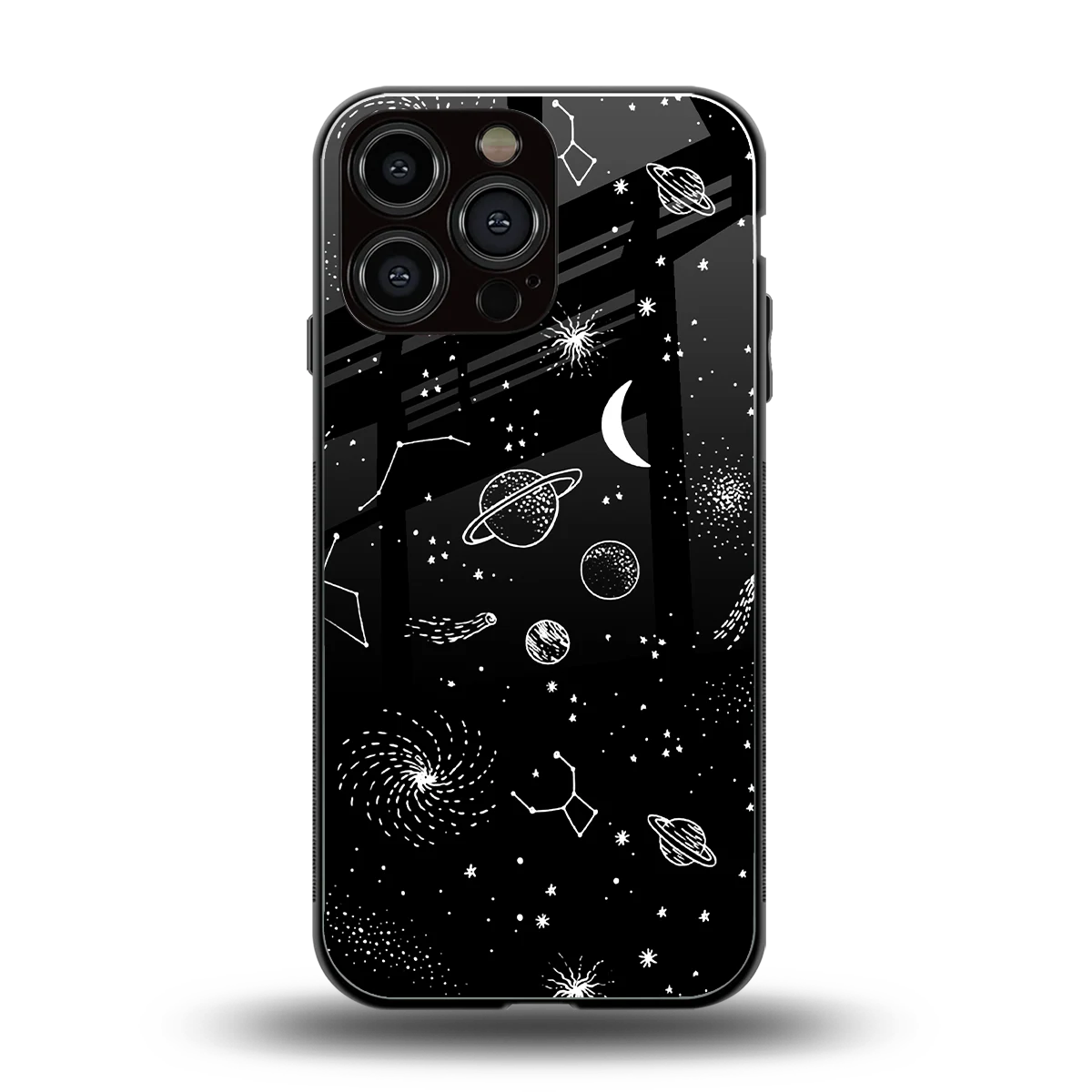 Cosmic Dreams back phone cover | glass case for iphone 16 pro max