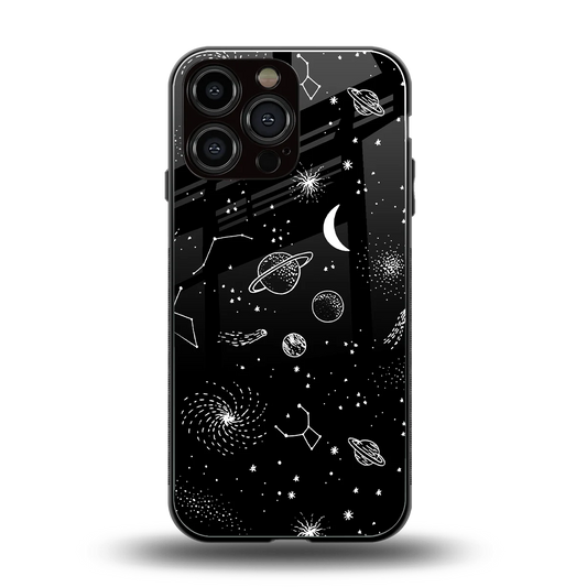 Cosmic Dreams back phone cover | glass case for iphone 16 pro max