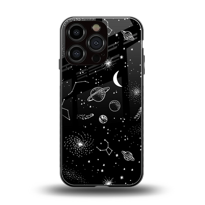 Cosmic Dreams back phone cover | glass case for iphone 16 pro