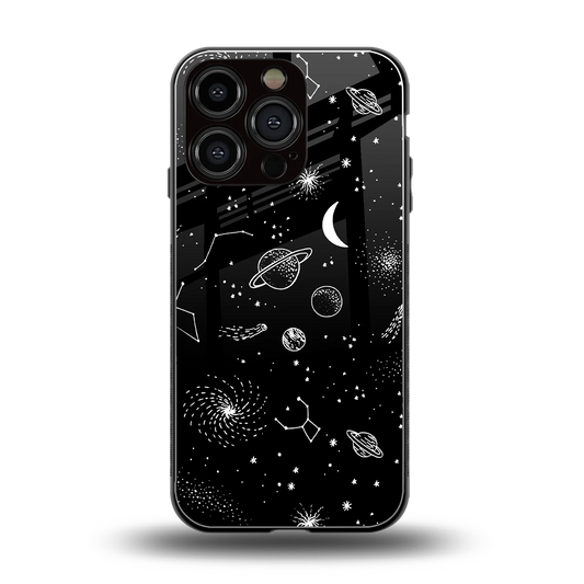 Cosmic Dreams back phone cover | glass case for iphone 16 pro