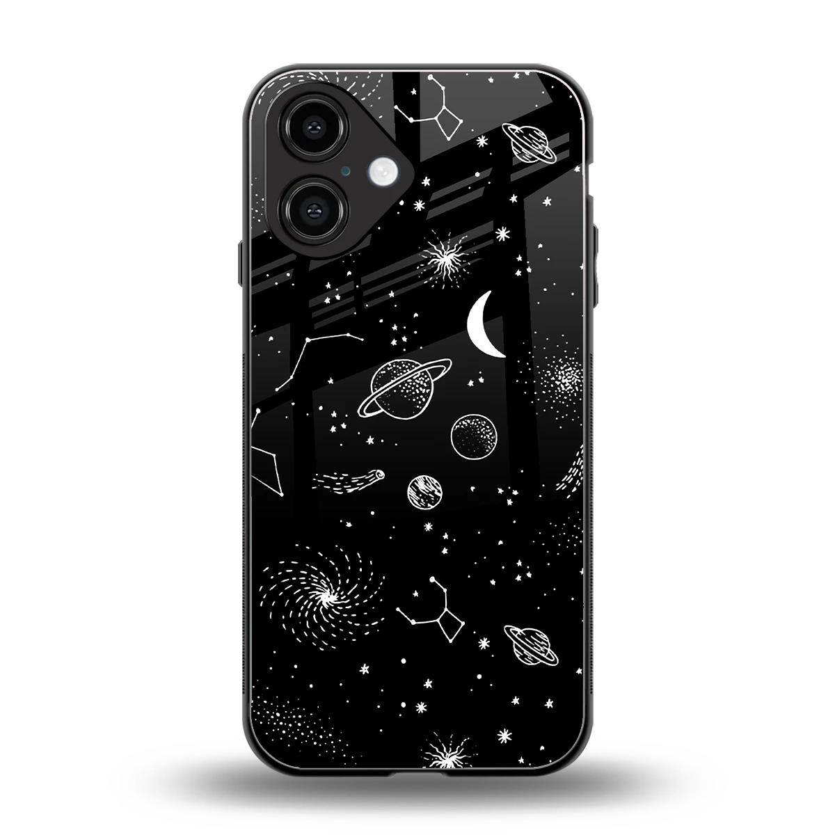 Cosmic Dreams back phone cover | glass case for iphone 16