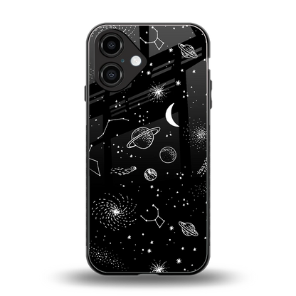 Cosmic Dreams back phone cover | glass case for iphone 16