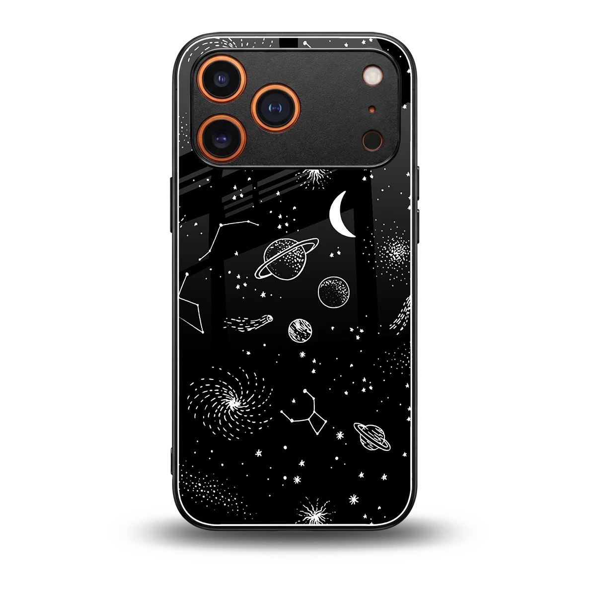 Cosmic Dreams back phone cover | glass case for iphone 17 pro max