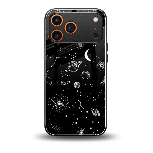 Cosmic Dreams back phone cover | glass case for iphone 17 pro max