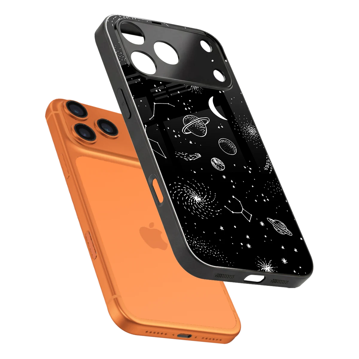 Cosmic Dreams sleek iphone 17 pro max cover with tempered glass back and TPU edges