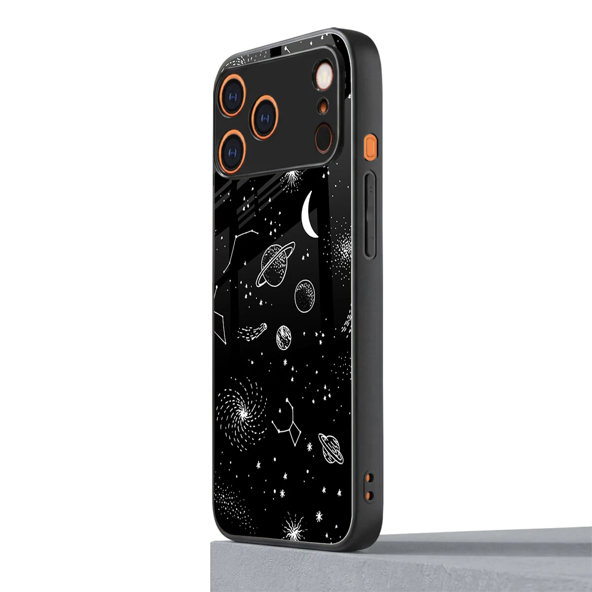 Cosmic Dreams iphone 17 pro mobile cover | shockproof glass phone case