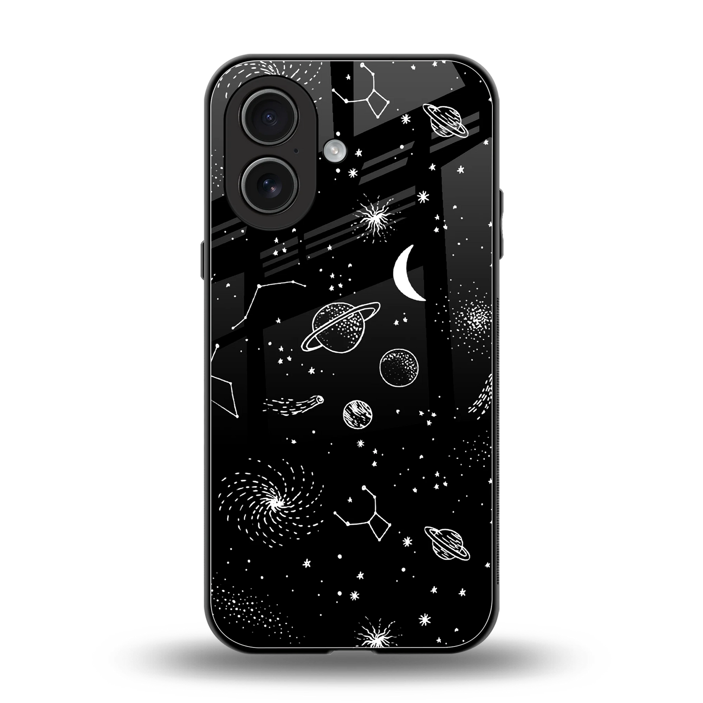 Cosmic Dreams back phone cover | glass case for iphone 17