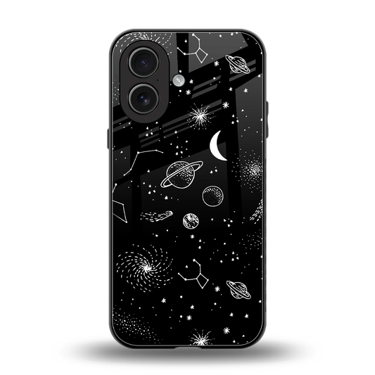 Cosmic Dreams back phone cover | glass case for iphone 17