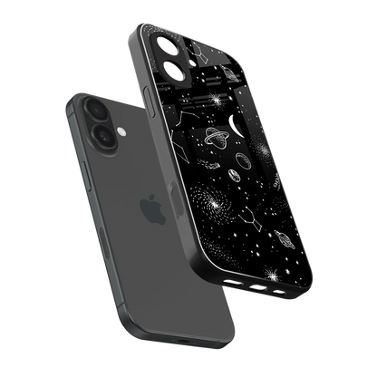 Cosmic Dreams sleek iphone 17 cover with tempered glass back and TPU edges