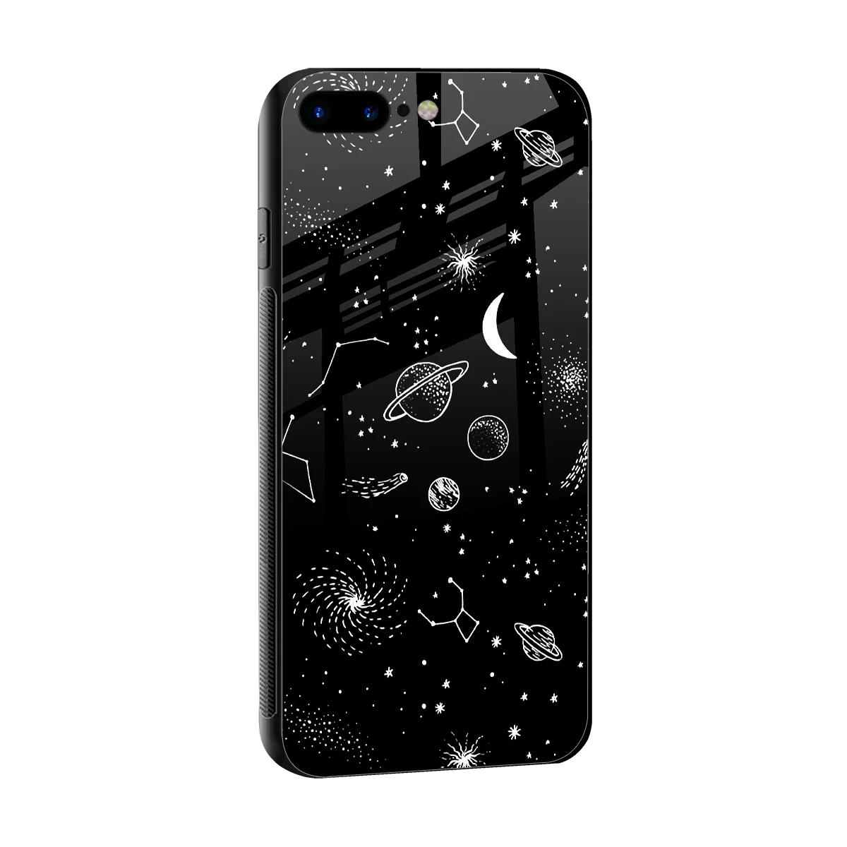 Cosmic Dreams sleek iphone 8 plus cover with tempered glass back and TPU edges