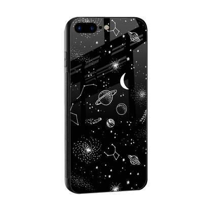 Cosmic Dreams sleek iphone 8 plus cover with tempered glass back and TPU edges