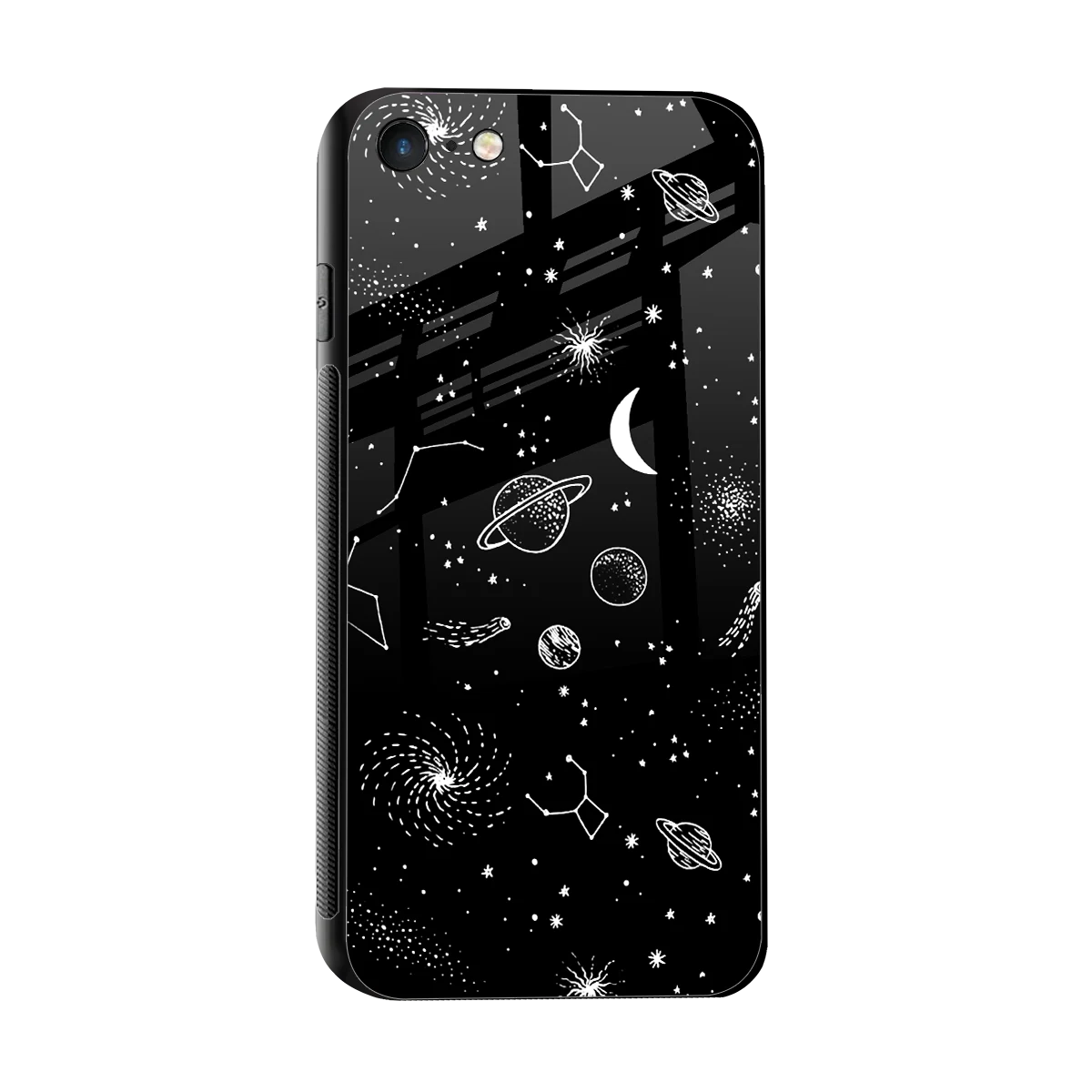 Cosmic Dreams sleek iphone 7 cover with tempered glass back and TPU edges