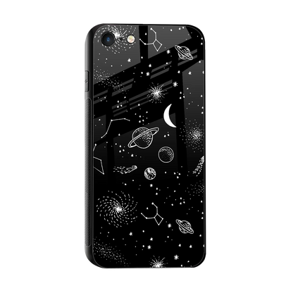 Cosmic Dreams sleek iphone 7 cover with tempered glass back and TPU edges