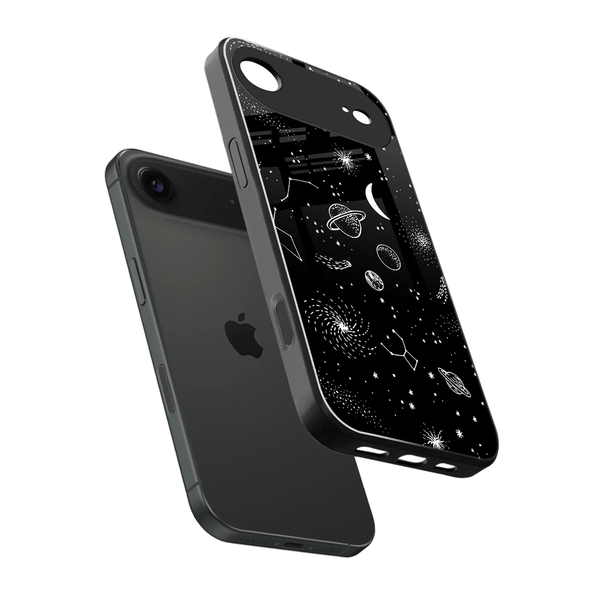 Cosmic Dreams sleek iphone air cover with tempered glass back and TPU edges