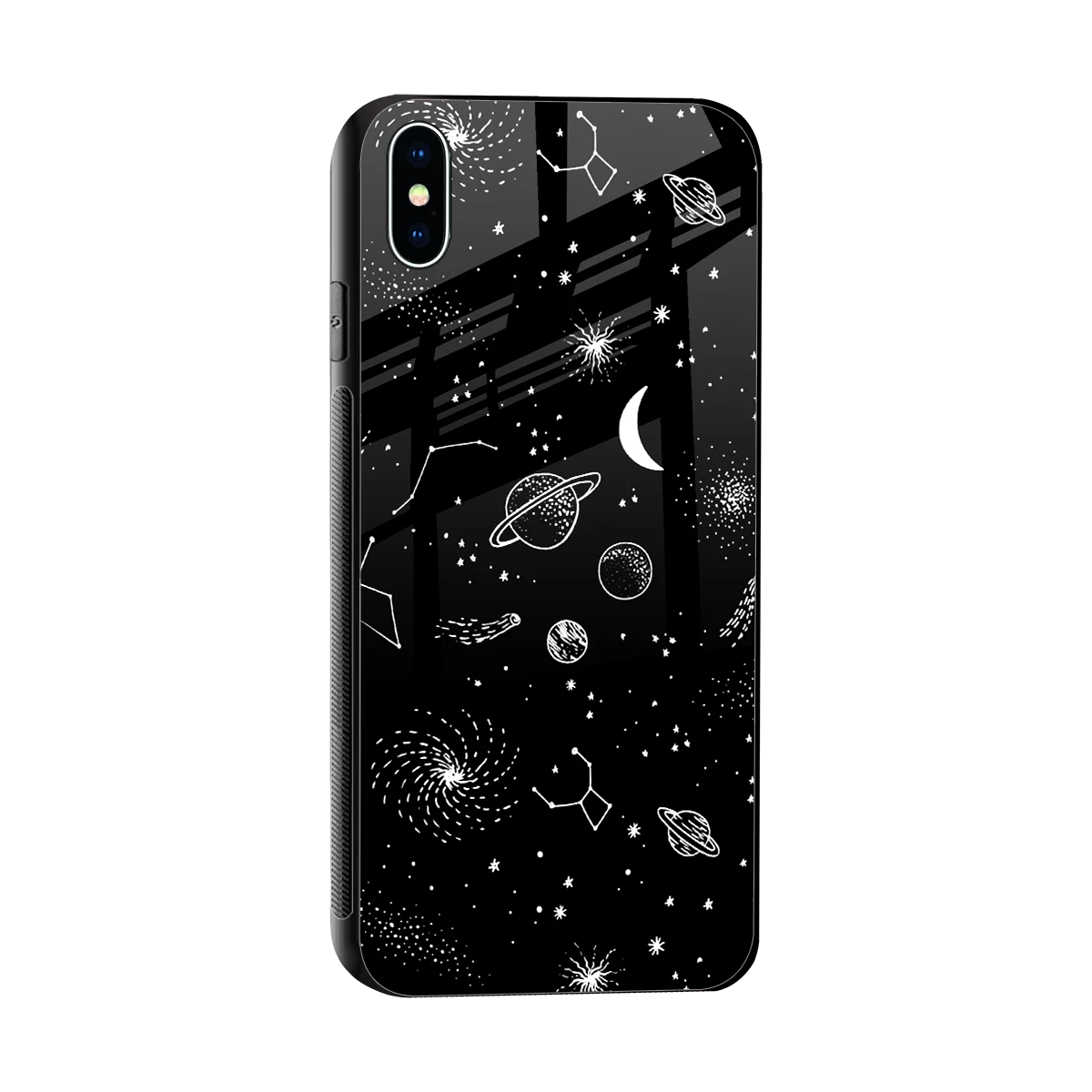 Cosmic Dreams sleek iphone xs max cover with tempered glass back and TPU edges